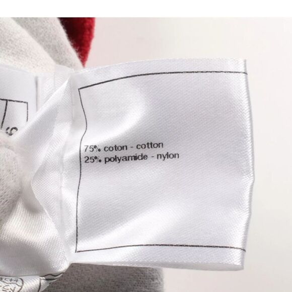 AUTHENTIC CHANEL SPORTSLINE ICONIC RED VELOUR CC SIZE 36 SHORT SLEEVE TOP - Picture 9 of 10